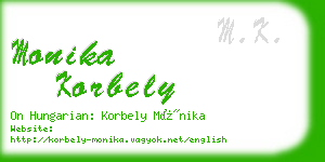 monika korbely business card